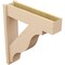 Ekena Millwork 8-in W x 32-in D x 36-in H Funston Block Rough Cedar Woodgrain TimberThane Outlooker, Primed Tan OUTUR080X32X36FST44RCPR - alternate 3